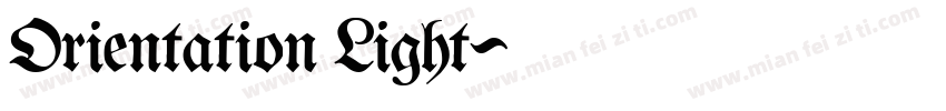 Orientation Light字体转换